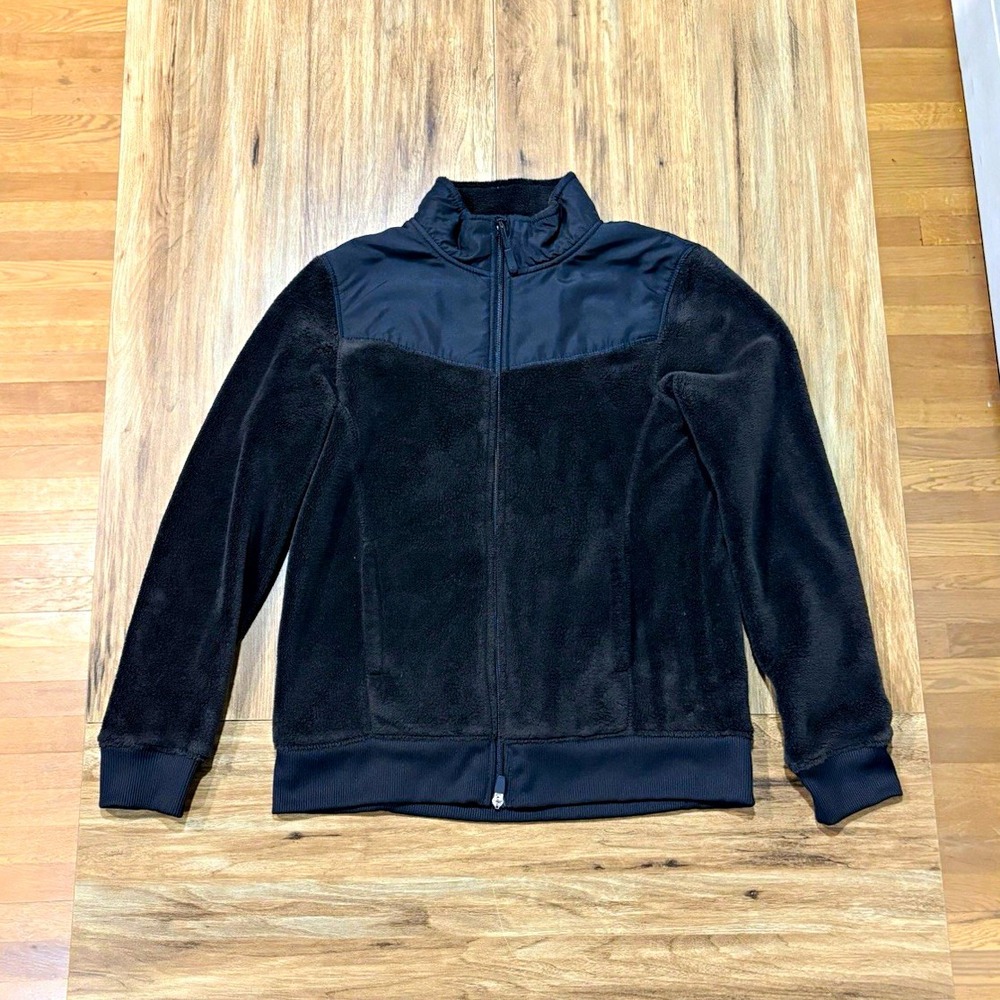 Danskin Black Cozy Full Zip Cozy Fleece Jacket Sweater Fall Women's Sz Small